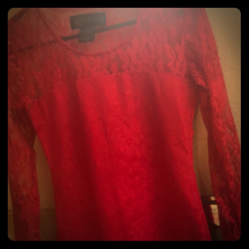 Red Lacy mini dress